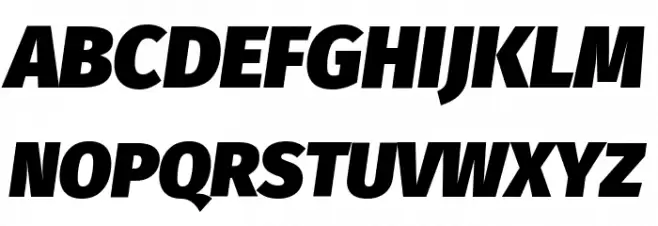 Fira Sans Ultra Italic Polices MAJUSCULES