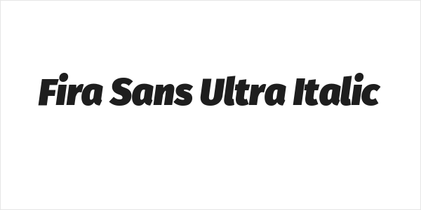 Fira Sans Ultra Italic Logo