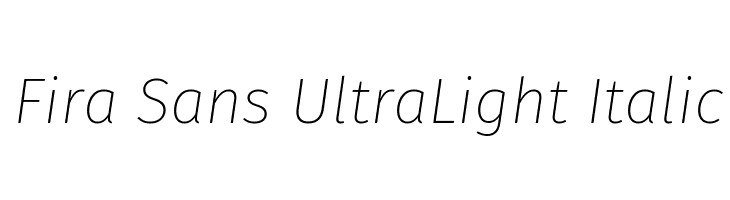 Fira Sans UltraLight Italic  لخطوط تنزيل