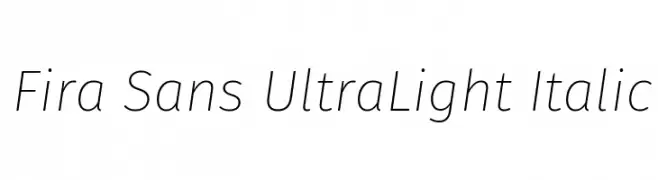 Fira Sans UltraLight Italic  Fuentes Gratis Descargar