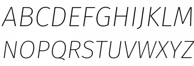 Fira Sans UltraLight Italic Fuentes MAYÚSCULAS