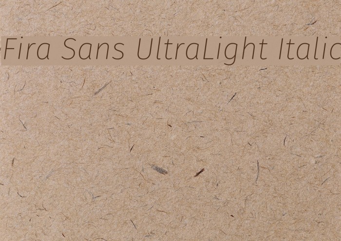 Fira Sans UltraLight Italic Example 1