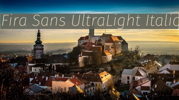 Fira Sans UltraLight Italic Example 2