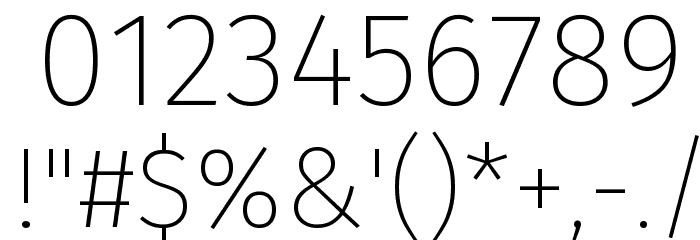 Fira Sans UltraLight Font OTHER CHARS