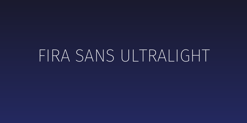 Fira Sans UltraLight Social Header