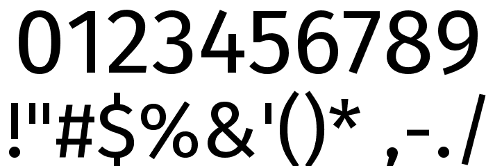 Fira Sans Font OTHER CHARS