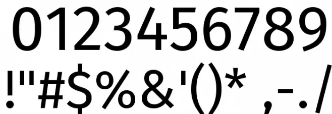 Fira Sans Font OTHER CHARS