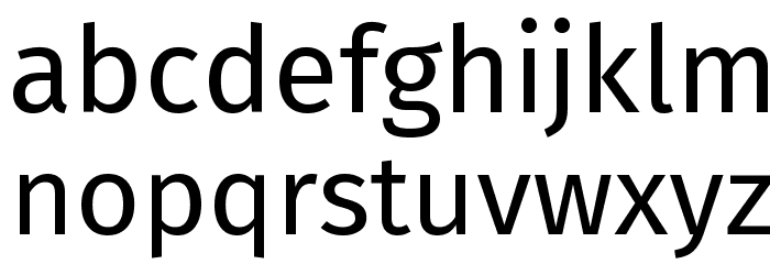Fira Sans Font LOWERCASE