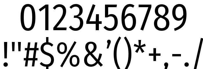 FiraSansCondensed-Book Font OTHER CHARS