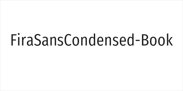 FiraSansCondensed-Book Logo
