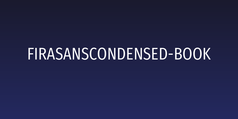 FiraSansCondensed-Book Social Header