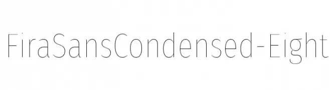 FiraSansCondensed-Eight  Fuentes Gratis Descargar