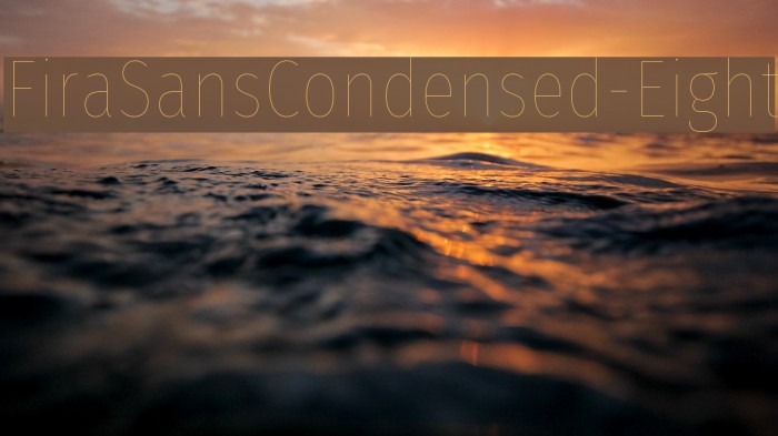 FiraSansCondensed-Eight Font examples