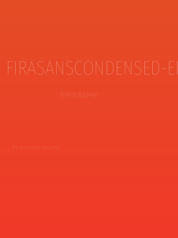 FiraSansCondensed-Eight Poster
