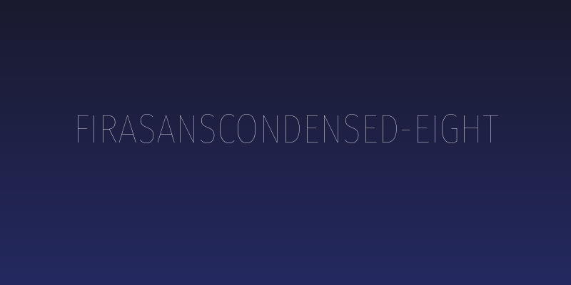FiraSansCondensed-Eight Social Header