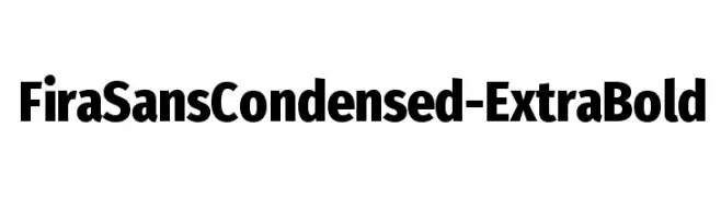 FiraSansCondensed-ExtraBold  नि: शुल्क फ़ॉन्ट्स डाउनलोड