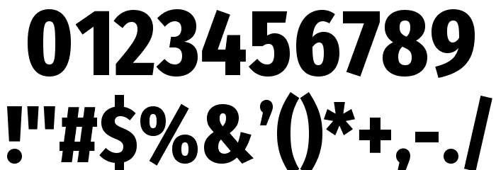 FiraSansCondensed-ExtraBold Font OTHER CHARS
