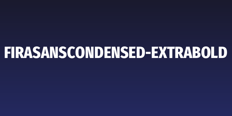 FiraSansCondensed-ExtraBold Social Header