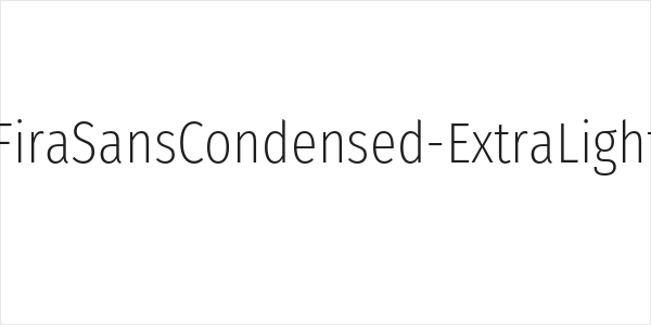 FiraSansCondensed-ExtraLight Logo