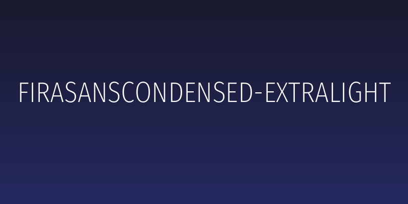 FiraSansCondensed-ExtraLight Social Header