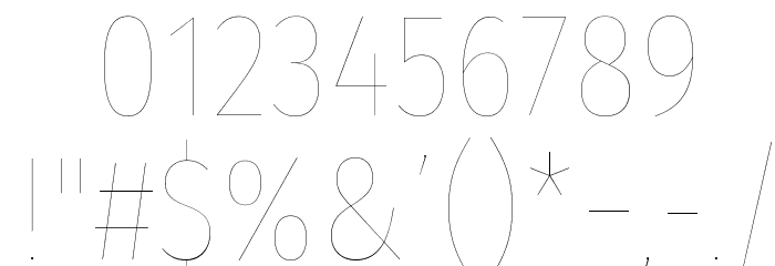 FiraSansCondensed-Four Font OTHER CHARS