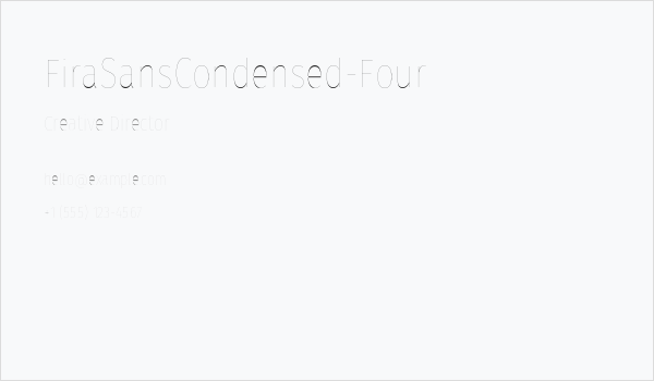 FiraSansCondensed-Four Business Card