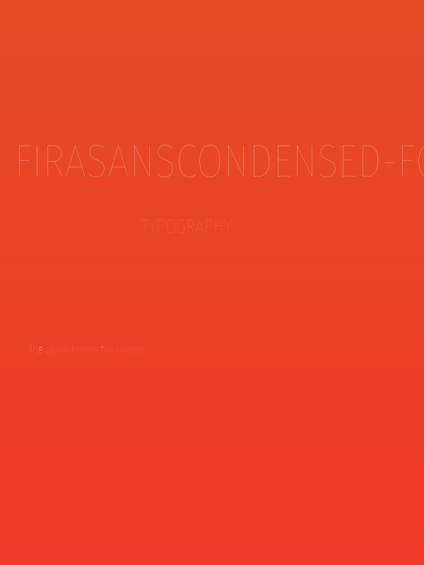 FiraSansCondensed-Four Poster
