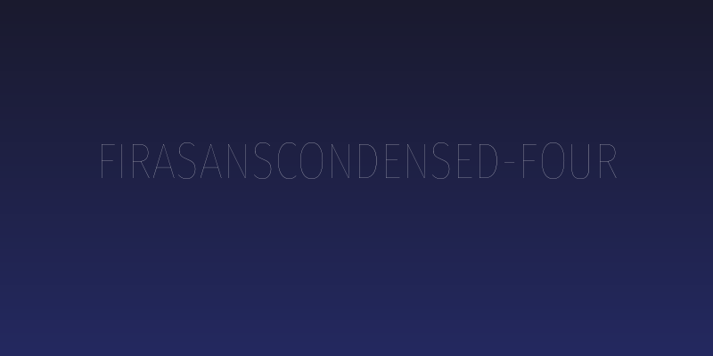 FiraSansCondensed-Four Social Header