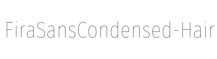 FiraSansCondensed-Hair  Fuentes Gratis Descargar