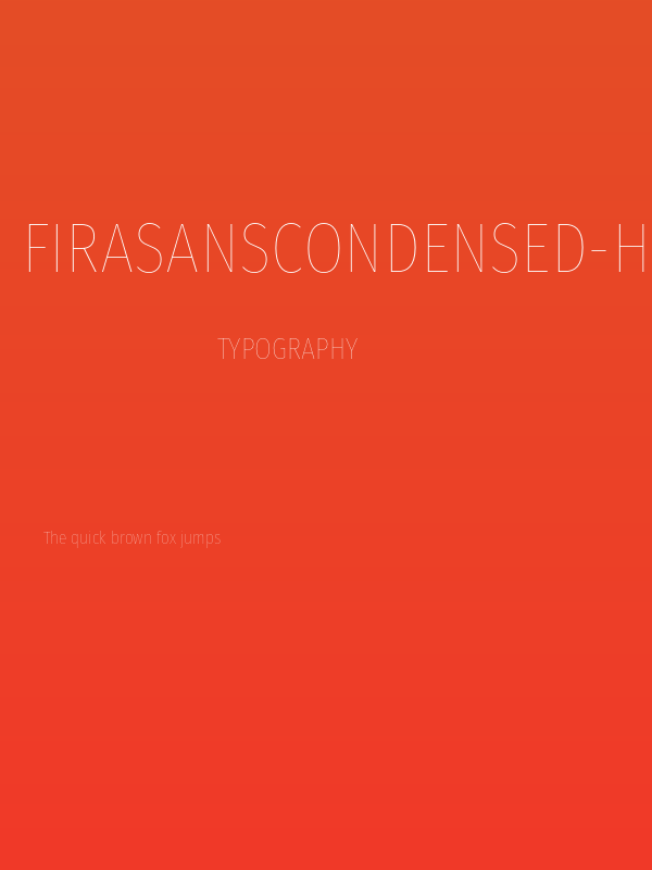 FiraSansCondensed-Hair Poster