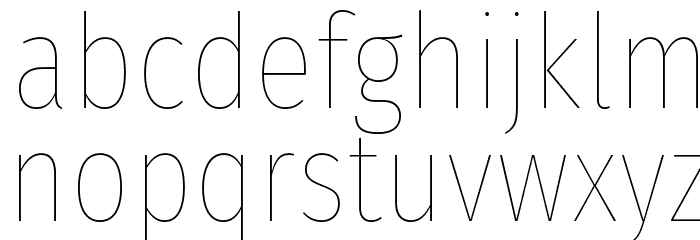 FiraSansCondensed-Hair Font LOWERCASE