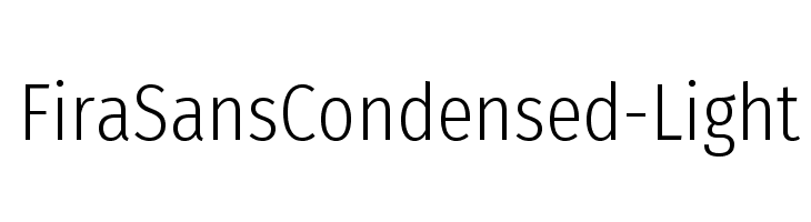 FiraSansCondensed-Light  Frei Schriftart Herunterladen