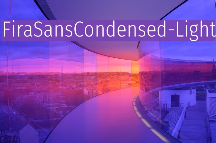 FiraSansCondensed-Light Font examples