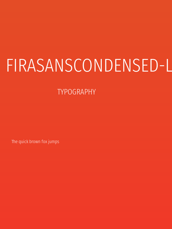 FiraSansCondensed-Light Poster