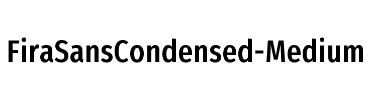 FiraSansCondensed-Medium Polices