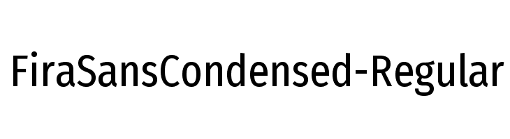 FiraSansCondensed-Regular  Frei Schriftart Herunterladen