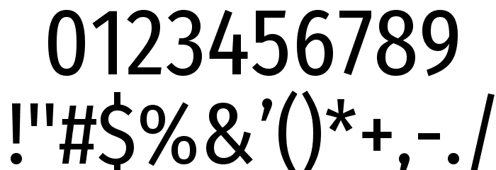 FiraSansCondensed-Regular Font OTHER CHARS