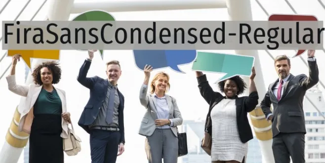 FiraSansCondensed-Regular Example 1