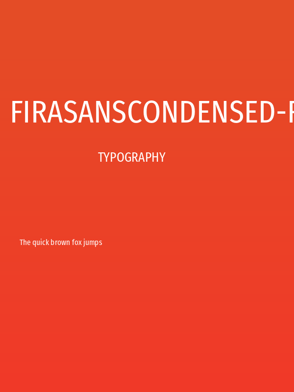 FiraSansCondensed-Regular Poster