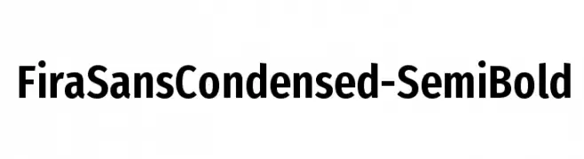 FiraSansCondensed-SemiBold  नि: शुल्क फ़ॉन्ट्स डाउनलोड