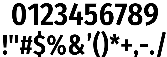 FiraSansCondensed-SemiBold Font OTHER CHARS