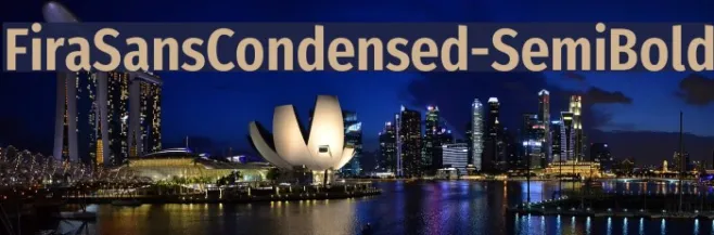 FiraSansCondensed-SemiBold Example 1