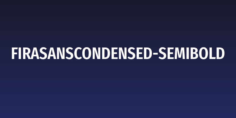 FiraSansCondensed-SemiBold Social Header