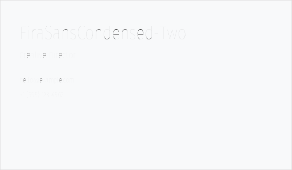 FiraSansCondensed-Two Business Card