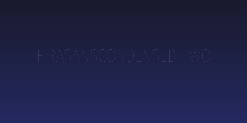 FiraSansCondensed-Two Social Header