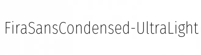 FiraSansCondensed-UltraLight  Frei Schriftart Herunterladen
