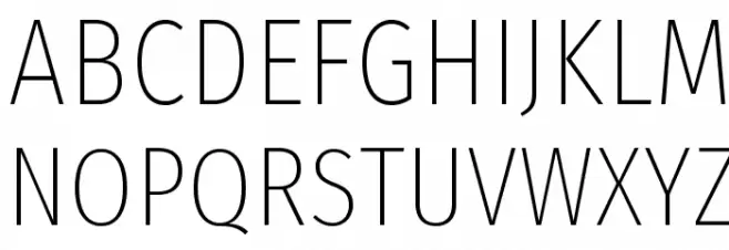 FiraSansCondensed-UltraLight Polices MAJUSCULES