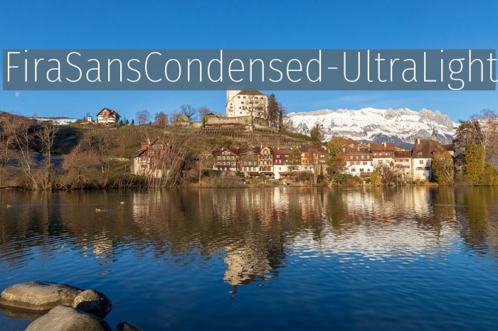 FiraSansCondensed-UltraLight Font examples