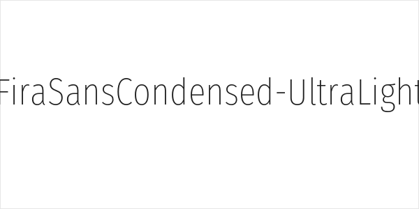 FiraSansCondensed-UltraLight Logo