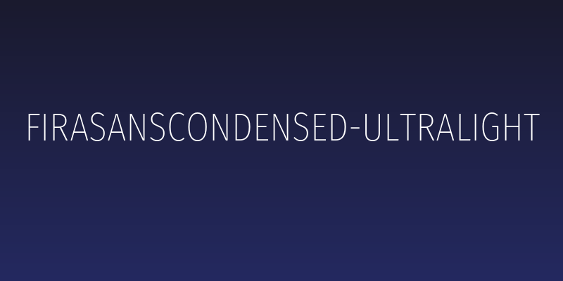 FiraSansCondensed-UltraLight Social Header